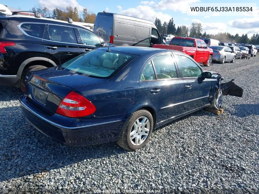 2003 Mercedes-Benz E 320 VIN: WDBUF65J33A185534 Lot: 40672628