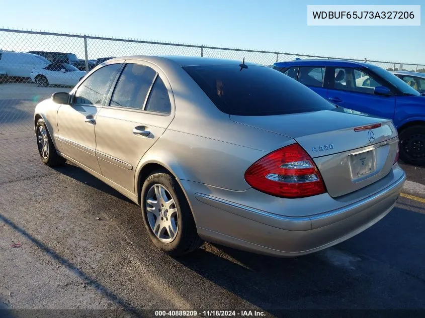 2003 Mercedes-Benz E 320 VIN: WDBUF65J73A327206 Lot: 40889209