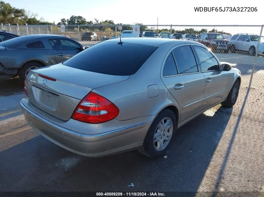 2003 Mercedes-Benz E 320 VIN: WDBUF65J73A327206 Lot: 40889209