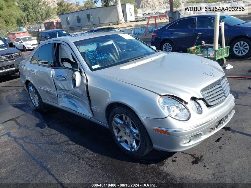 2004 Mercedes-Benz E 320 VIN: WDBUF65J64A403256 Lot: 40118480