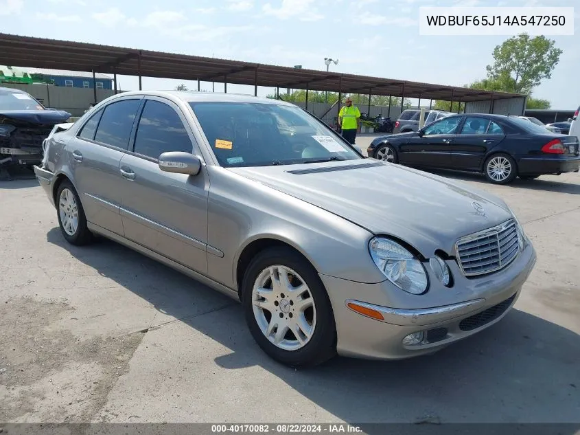 2004 Mercedes-Benz E 320 VIN: WDBUF65J14A547250 Lot: 40170082