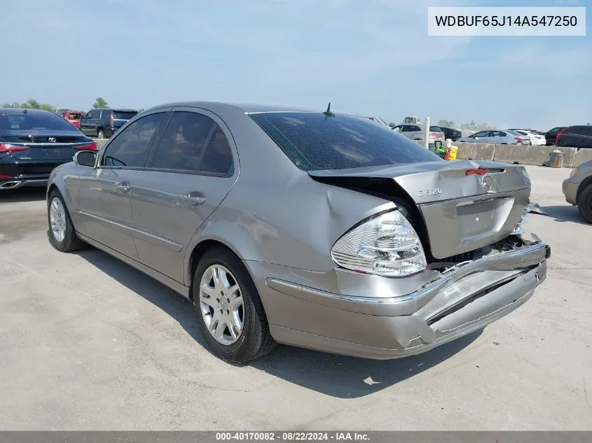 2004 Mercedes-Benz E 320 VIN: WDBUF65J14A547250 Lot: 40170082