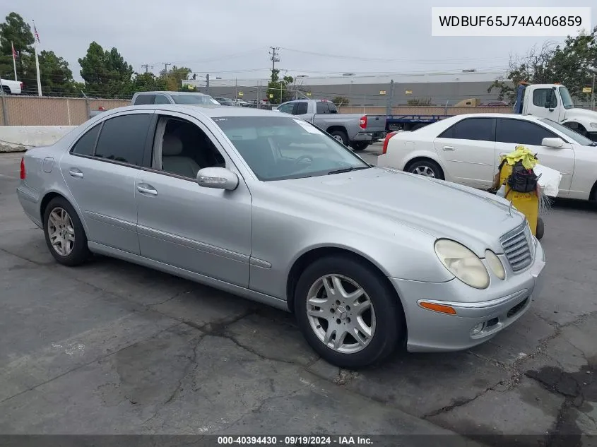 2004 Mercedes-Benz E 320 VIN: WDBUF65J74A406859 Lot: 40394430