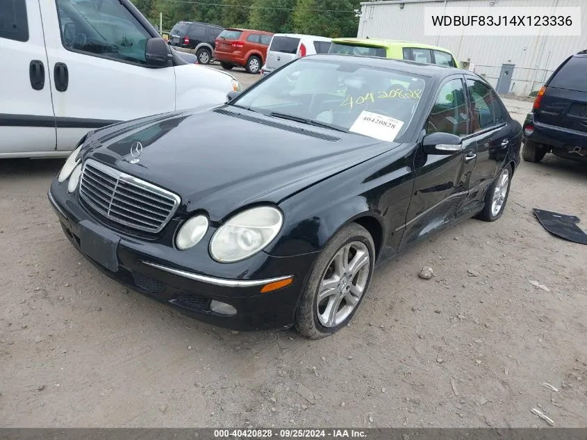 2004 Mercedes-Benz E 500 4Matic VIN: WDBUF83J14X123336 Lot: 40420828