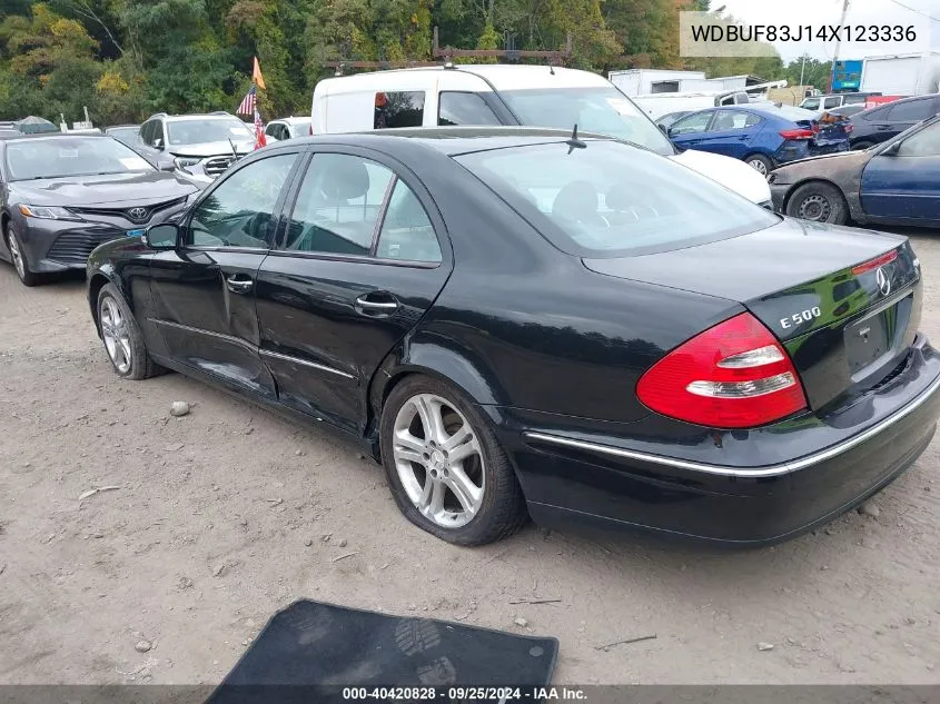 2004 Mercedes-Benz E 500 4Matic VIN: WDBUF83J14X123336 Lot: 40420828