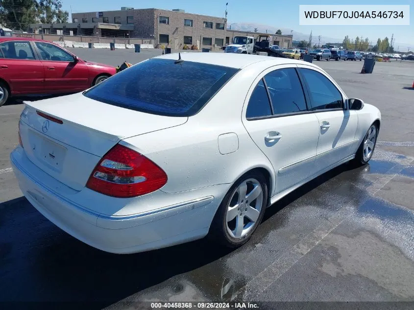 2004 Mercedes-Benz E 500 VIN: WDBUF70J04A546734 Lot: 40458368