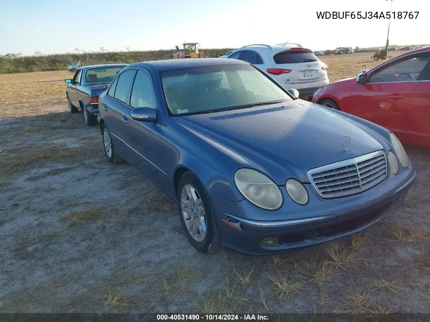 2004 Mercedes-Benz E 320 VIN: WDBUF65J34A518767 Lot: 40531490