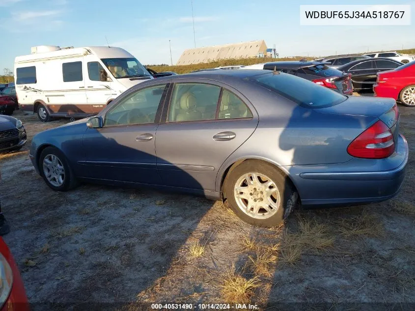 2004 Mercedes-Benz E 320 VIN: WDBUF65J34A518767 Lot: 40531490