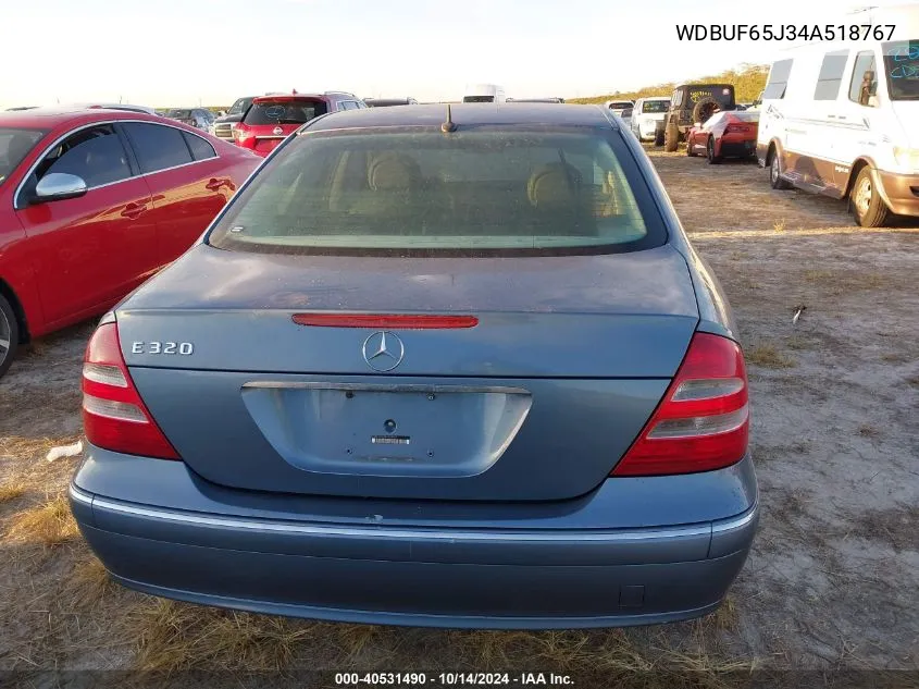 2004 Mercedes-Benz E 320 VIN: WDBUF65J34A518767 Lot: 40531490