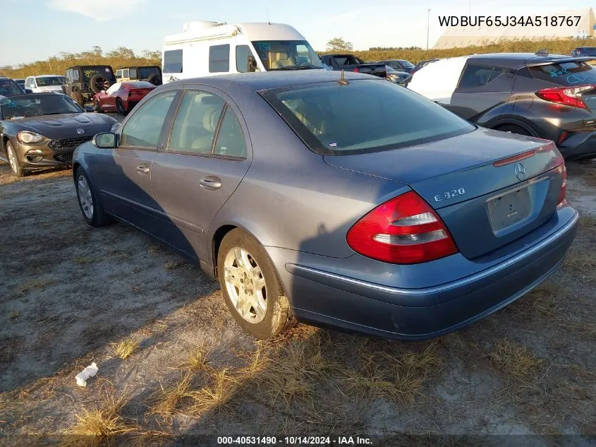 2004 Mercedes-Benz E 320 VIN: WDBUF65J34A518767 Lot: 40531490