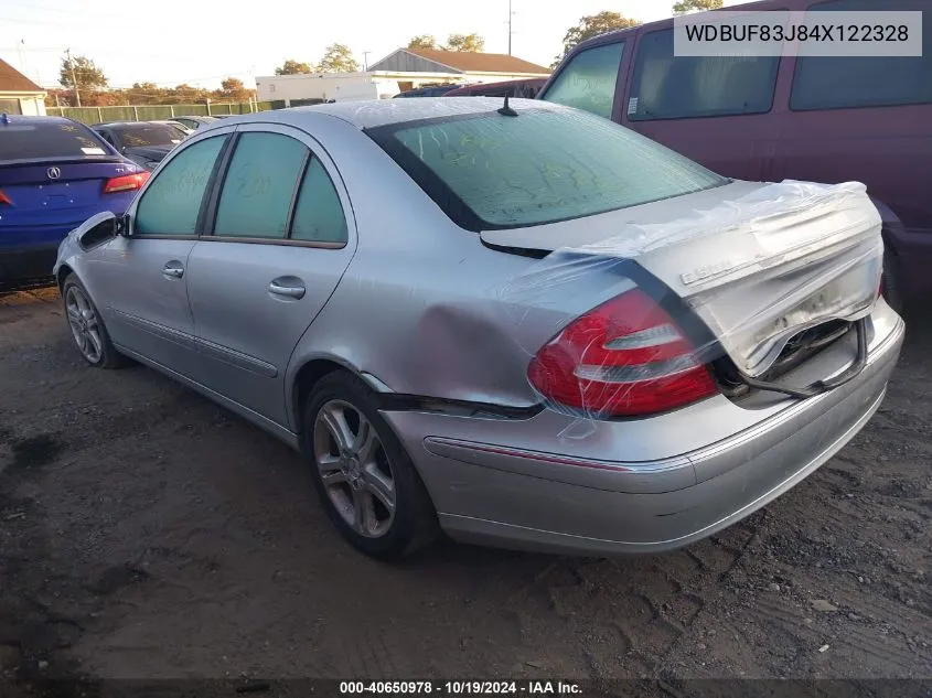 2004 Mercedes-Benz E 500 4Matic VIN: WDBUF83J84X122328 Lot: 40650978