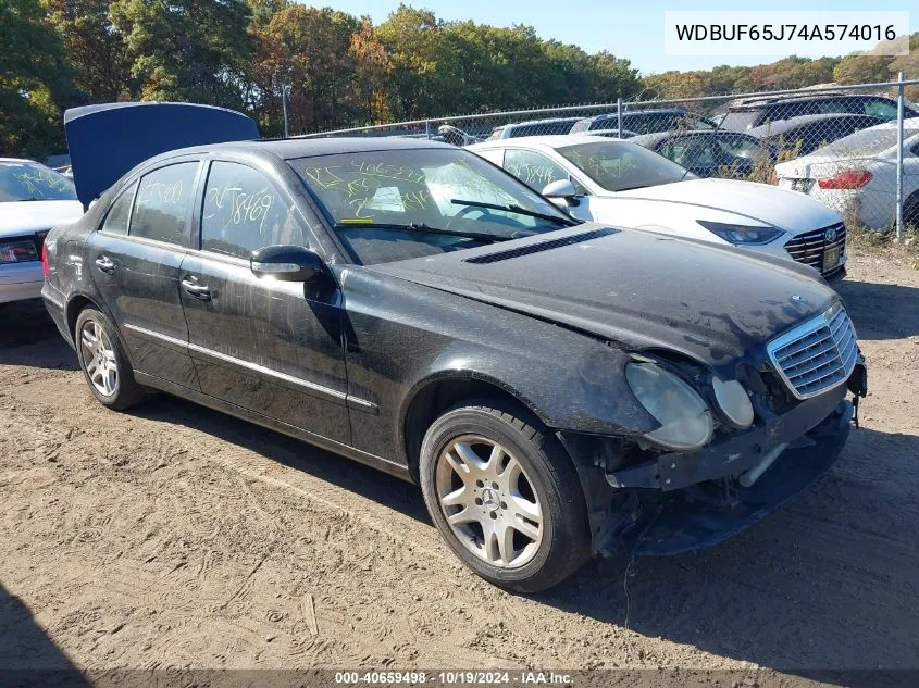 2004 Mercedes-Benz E 320 VIN: WDBUF65J74A574016 Lot: 40659498