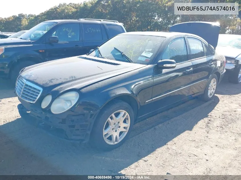 2004 Mercedes-Benz E 320 VIN: WDBUF65J74A574016 Lot: 40659498