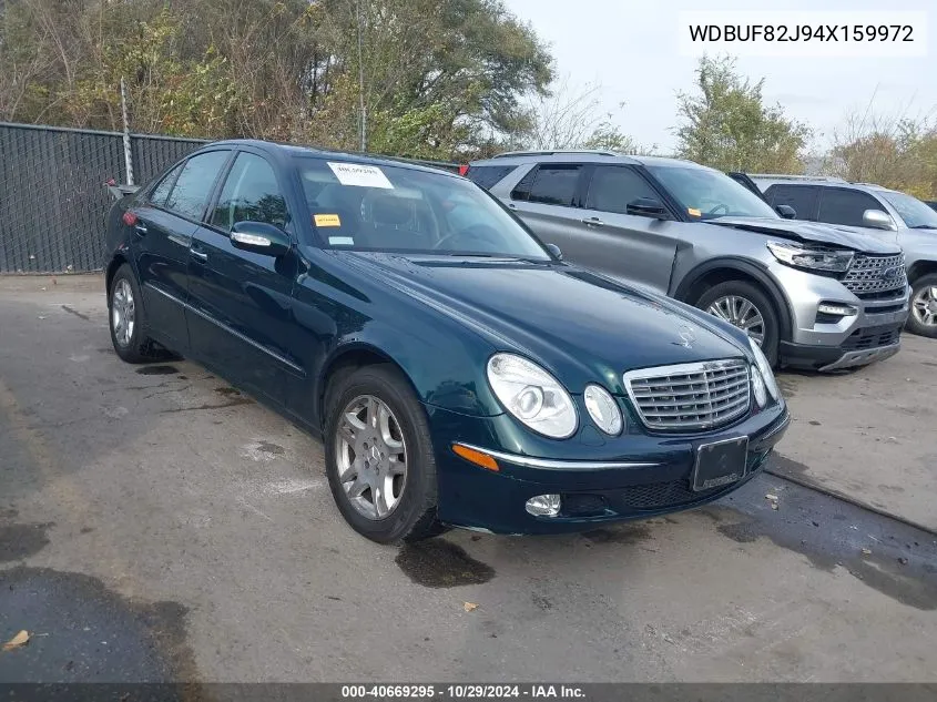 2004 Mercedes-Benz E-Class 3.2L VIN: WDBUF82J94X159972 Lot: 40669295