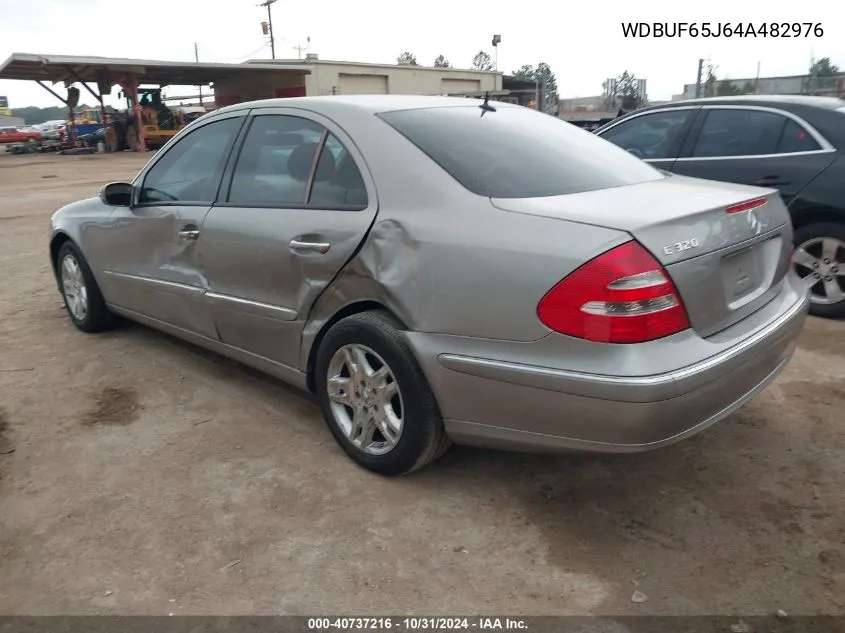 2004 Mercedes-Benz E 320 VIN: WDBUF65J64A482976 Lot: 40737216