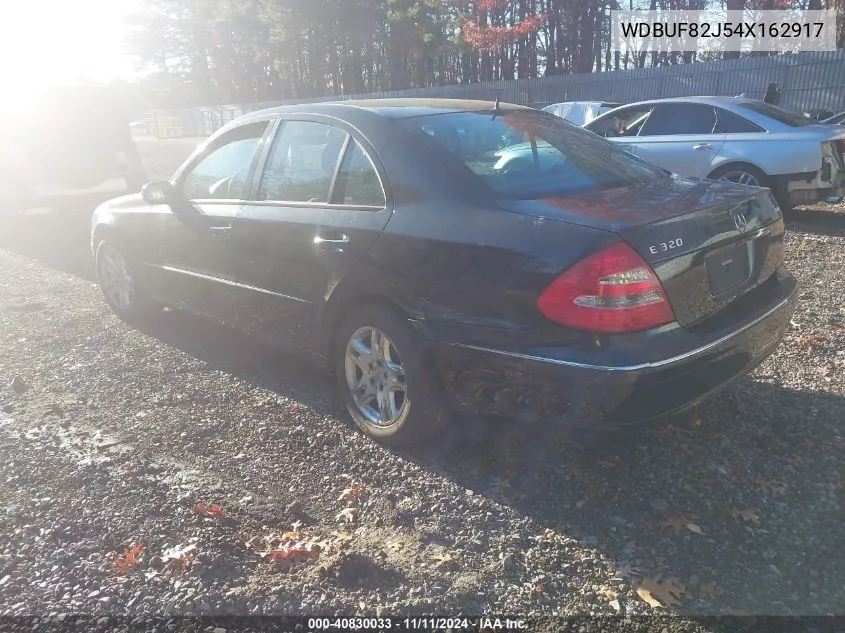 2004 Mercedes-Benz E-Class 3.2L VIN: WDBUF82J54X162917 Lot: 40830033