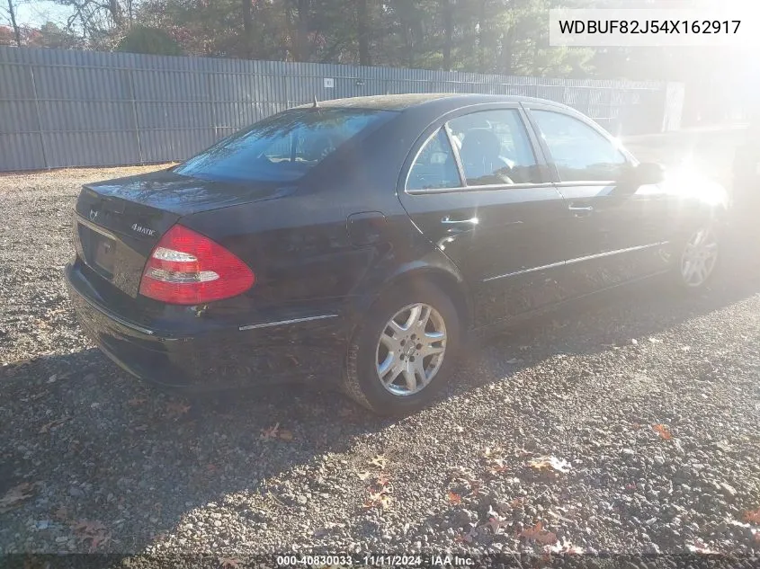 2004 Mercedes-Benz E-Class 3.2L VIN: WDBUF82J54X162917 Lot: 40830033