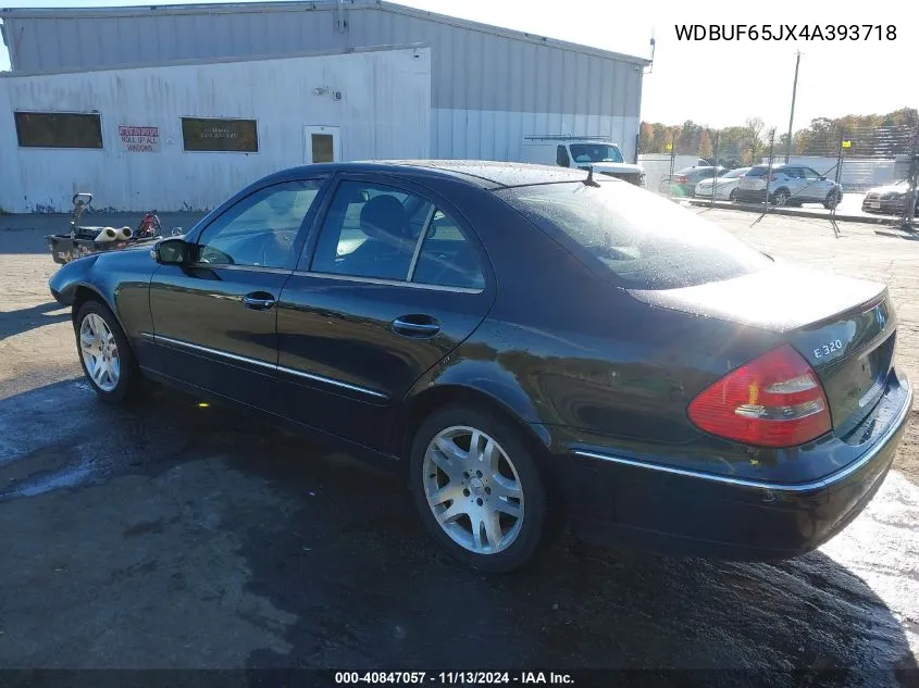 2004 Mercedes-Benz E 320 VIN: WDBUF65JX4A393718 Lot: 40847057