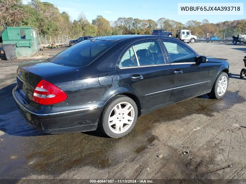 2004 Mercedes-Benz E 320 VIN: WDBUF65JX4A393718 Lot: 40847057