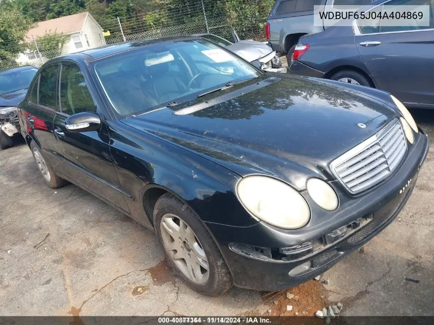 2004 Mercedes-Benz E 320 VIN: WDBUF65J04A404869 Lot: 40877364