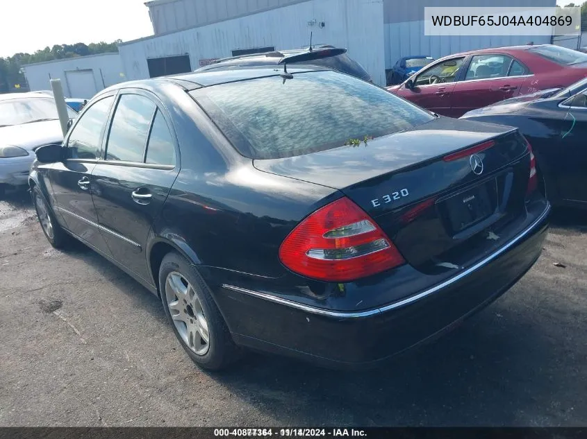 2004 Mercedes-Benz E 320 VIN: WDBUF65J04A404869 Lot: 40877364