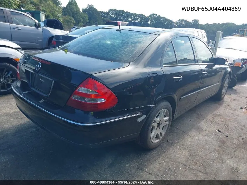 2004 Mercedes-Benz E 320 VIN: WDBUF65J04A404869 Lot: 40877364