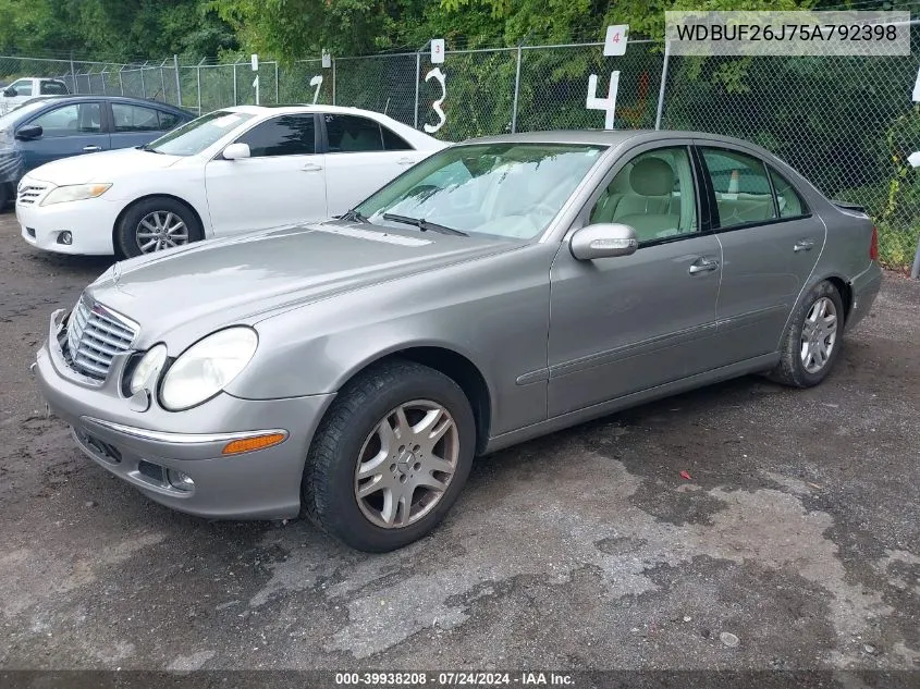 2005 Mercedes-Benz E 320 Cdi VIN: WDBUF26J75A792398 Lot: 39938208