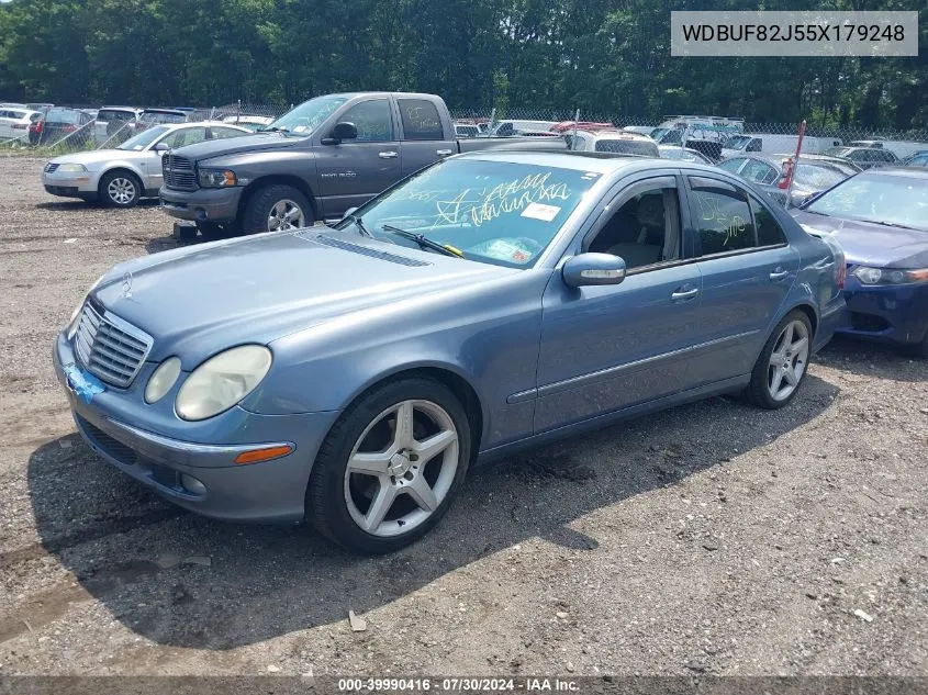 2005 Mercedes-Benz E 320 4Matic VIN: WDBUF82J55X179248 Lot: 39990416