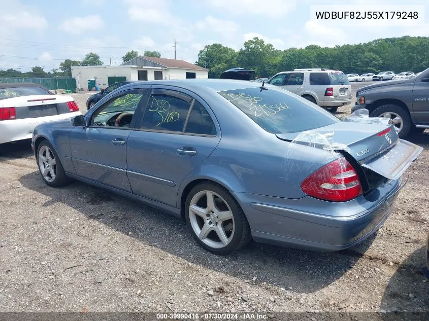 2005 Mercedes-Benz E 320 4Matic VIN: WDBUF82J55X179248 Lot: 39990416