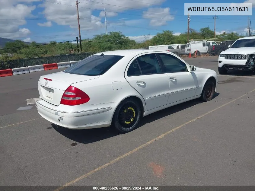 2005 Mercedes-Benz E 320 VIN: WDBUF65J35A611631 Lot: 40236626