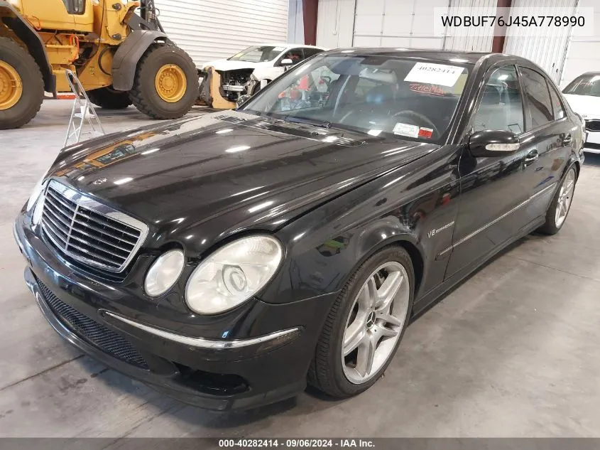 2005 Mercedes-Benz E 55 Amg VIN: WDBUF76J45A778990 Lot: 40282414