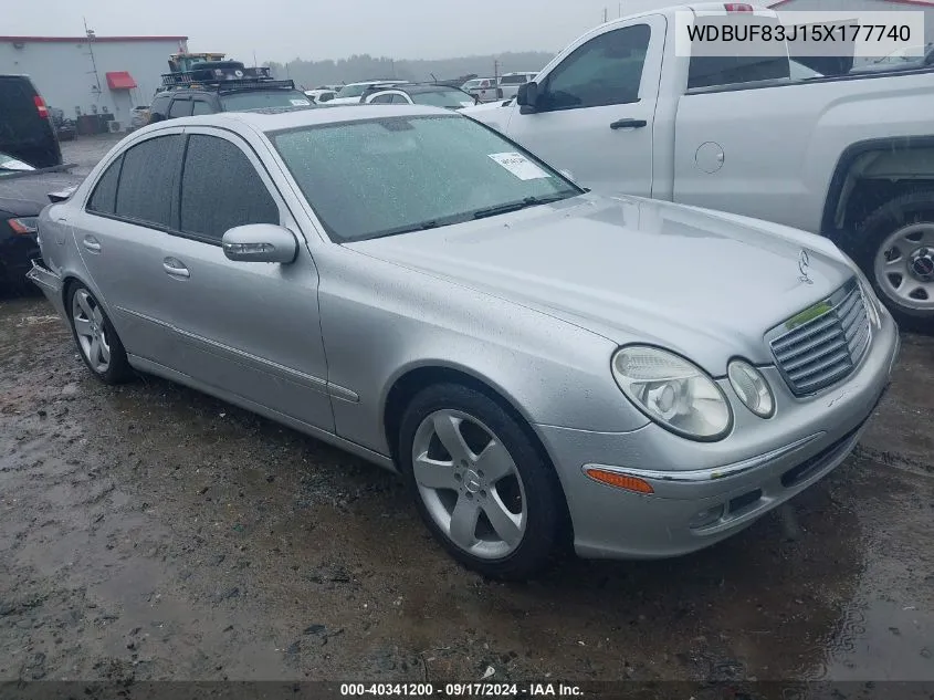 2005 Mercedes-Benz E 500 500 4Matic VIN: WDBUF83J15X177740 Lot: 40341200