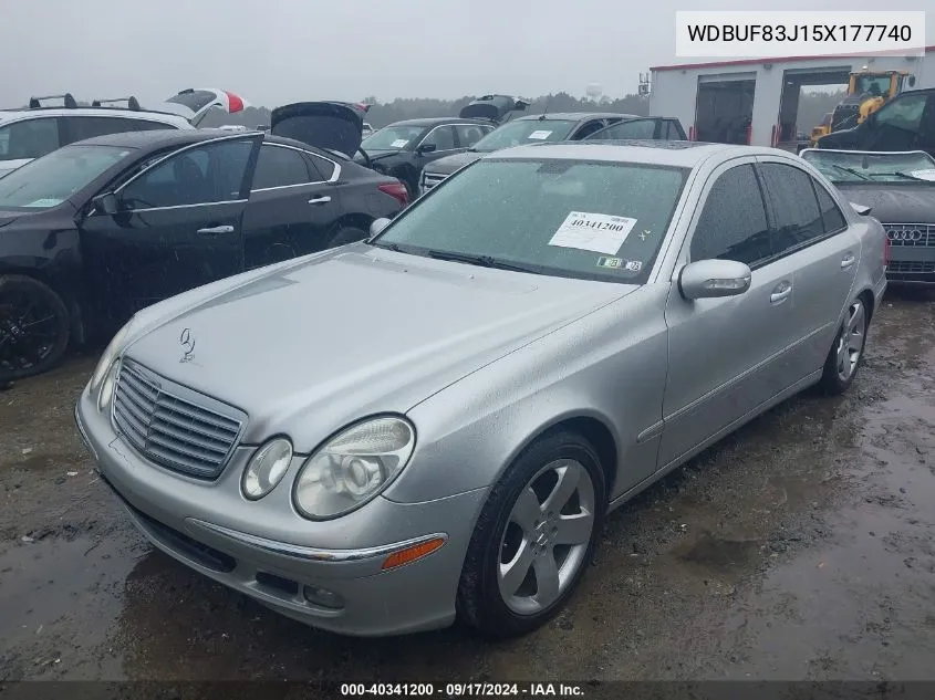 2005 Mercedes-Benz E 500 500 4Matic VIN: WDBUF83J15X177740 Lot: 40341200