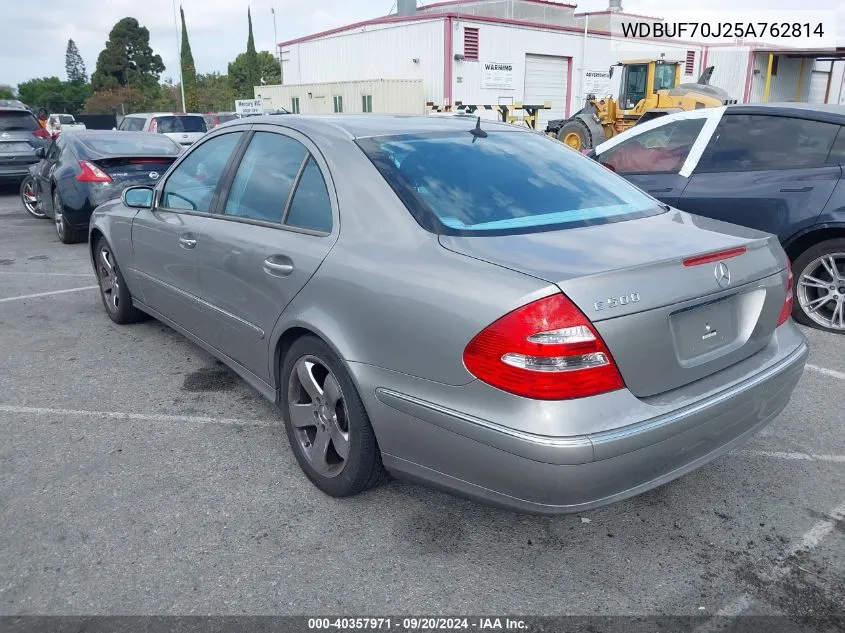 2005 Mercedes-Benz E 500 VIN: WDBUF70J25A762814 Lot: 40357971