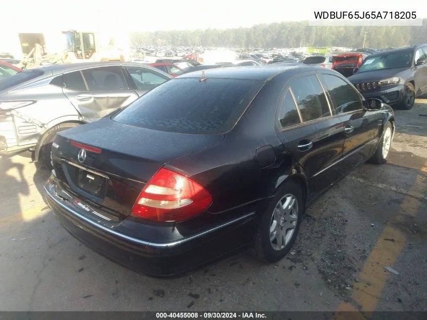 2005 Mercedes-Benz E-Class 320 VIN: WDBUF65J65A718205 Lot: 40455008