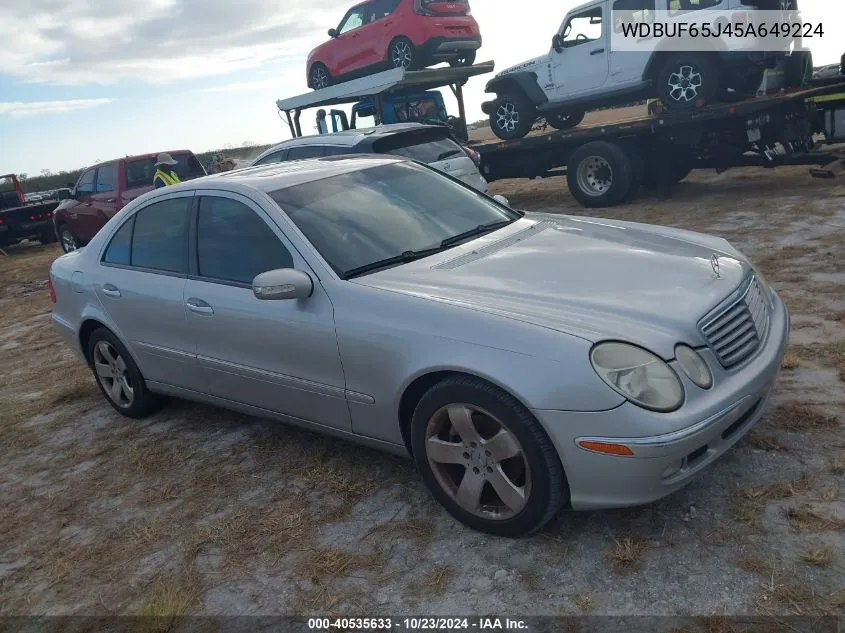 2005 Mercedes-Benz E 320 VIN: WDBUF65J45A649224 Lot: 40535633