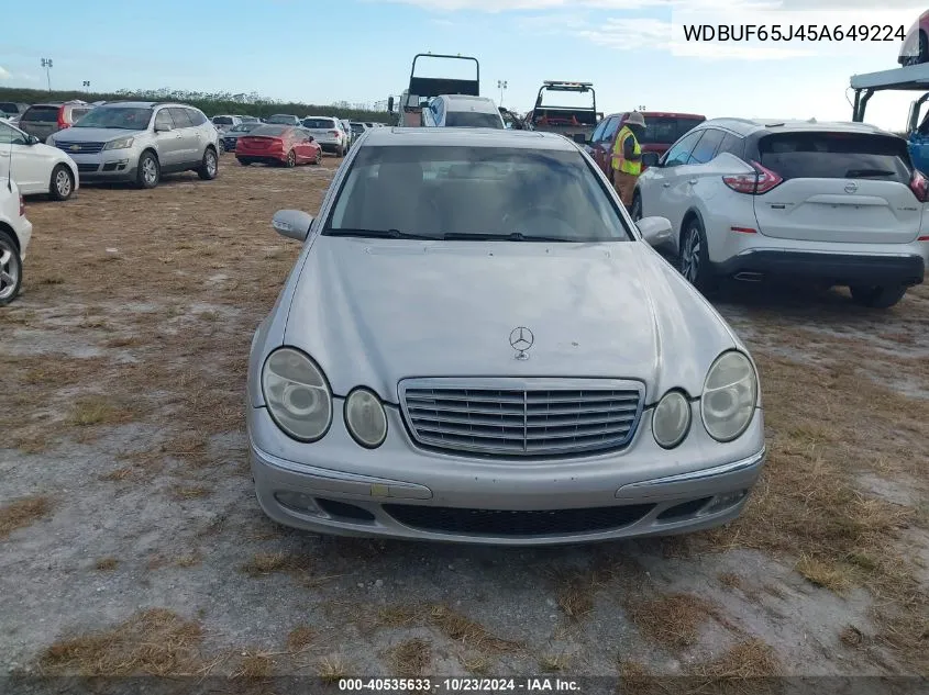 2005 Mercedes-Benz E 320 VIN: WDBUF65J45A649224 Lot: 40535633