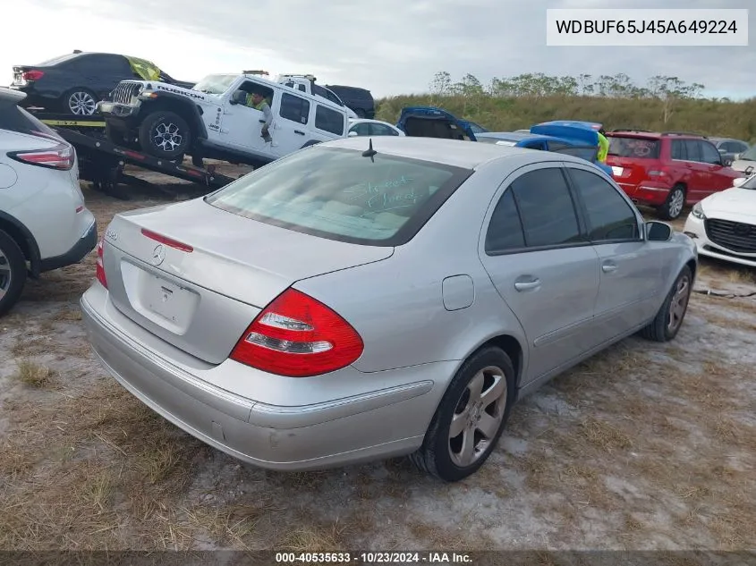 2005 Mercedes-Benz E 320 VIN: WDBUF65J45A649224 Lot: 40535633