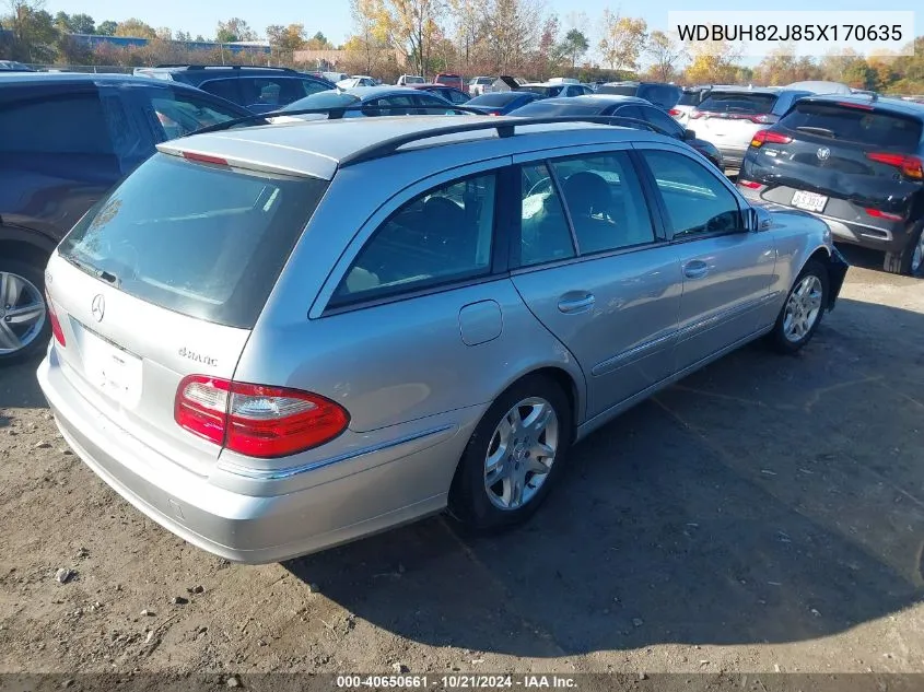 2005 Mercedes-Benz E 320 4Matic VIN: WDBUH82J85X170635 Lot: 40650661