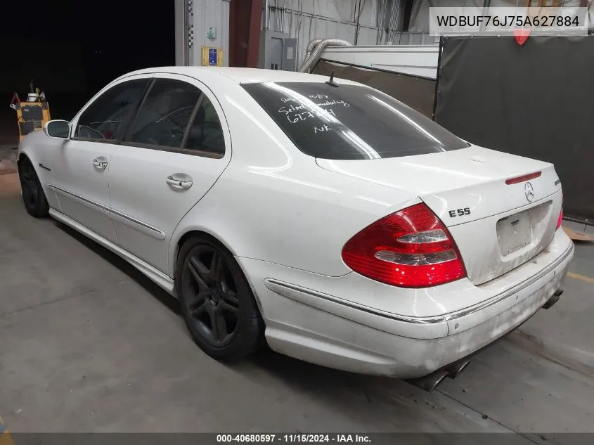 2005 Mercedes-Benz E 55 Amg VIN: WDBUF76J75A627884 Lot: 40680597