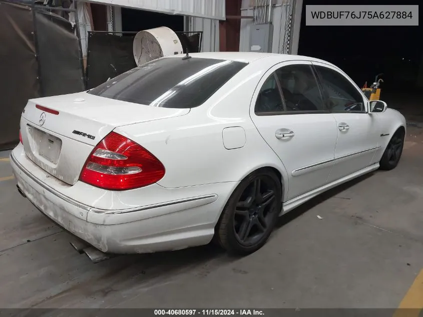 2005 Mercedes-Benz E 55 Amg VIN: WDBUF76J75A627884 Lot: 40680597