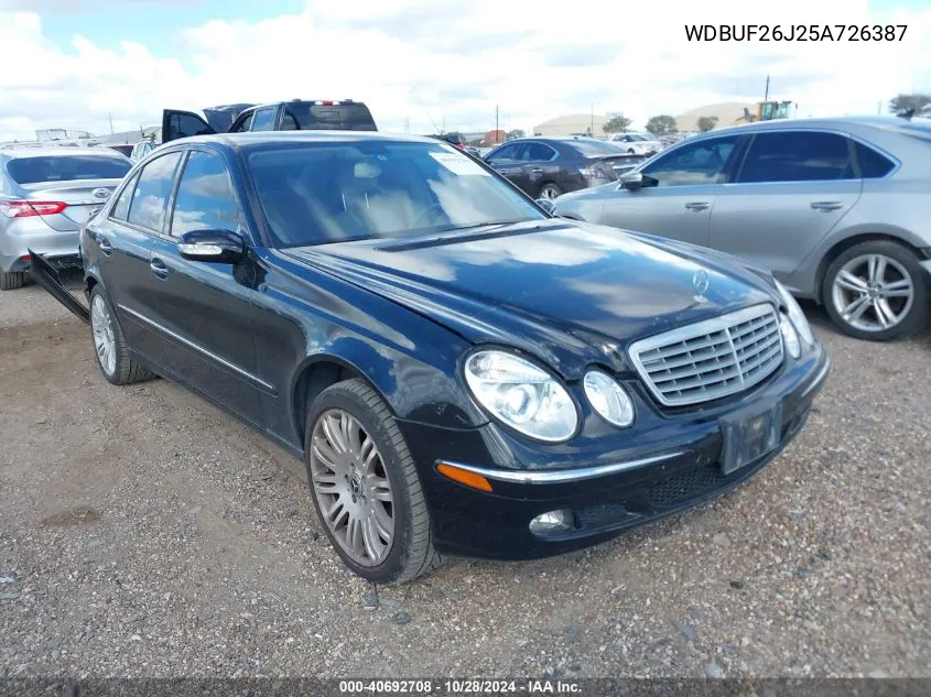 2005 Mercedes-Benz E 320 Cdi VIN: WDBUF26J25A726387 Lot: 40692708