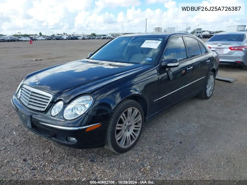 2005 Mercedes-Benz E 320 Cdi VIN: WDBUF26J25A726387 Lot: 40692708