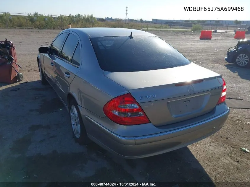 2005 Mercedes-Benz E 320 VIN: WDBUF65J75A699468 Lot: 40744024