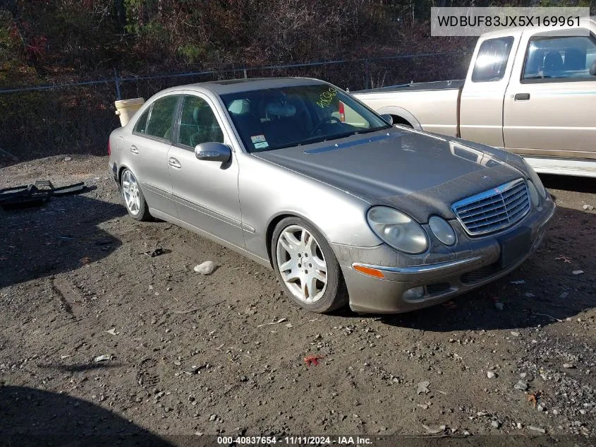 2005 Mercedes-Benz E 500 4Matic VIN: WDBUF83JX5X169961 Lot: 40837654