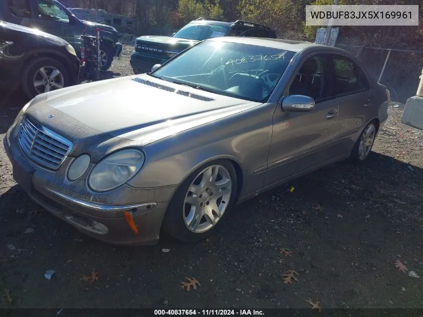 2005 Mercedes-Benz E 500 4Matic VIN: WDBUF83JX5X169961 Lot: 40837654