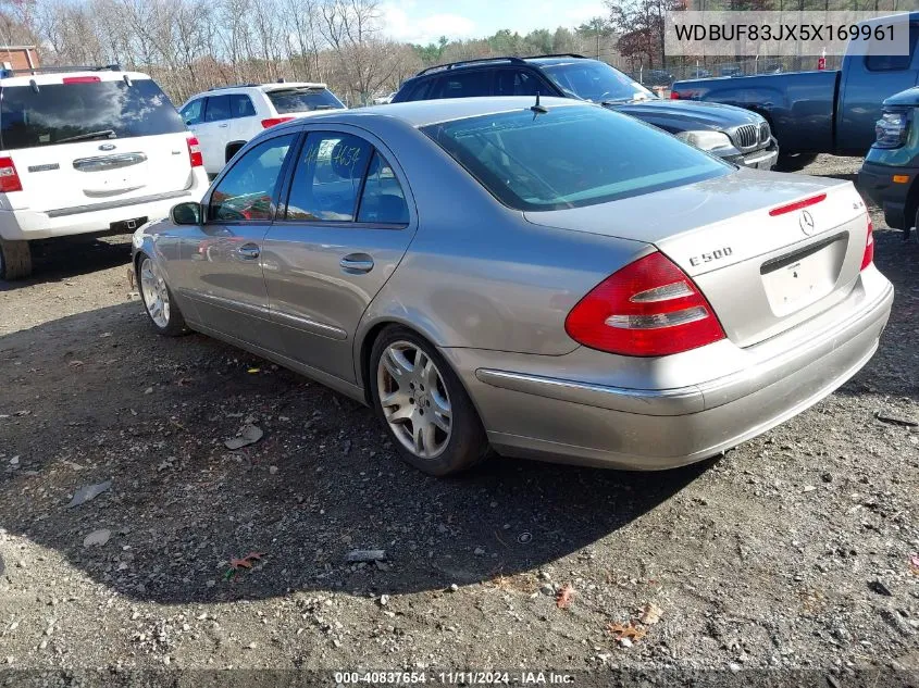 2005 Mercedes-Benz E 500 4Matic VIN: WDBUF83JX5X169961 Lot: 40837654