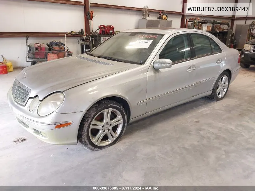 2006 Mercedes-Benz E 350 4Matic VIN: WDBUF87J36X189447 Lot: 39875805