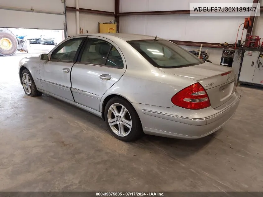 2006 Mercedes-Benz E 350 4Matic VIN: WDBUF87J36X189447 Lot: 39875805