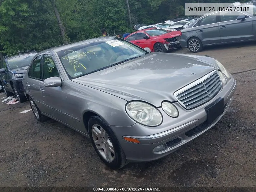 2006 Mercedes-Benz E 320 Cdi VIN: WDBUF26J86A970188 Lot: 40038845